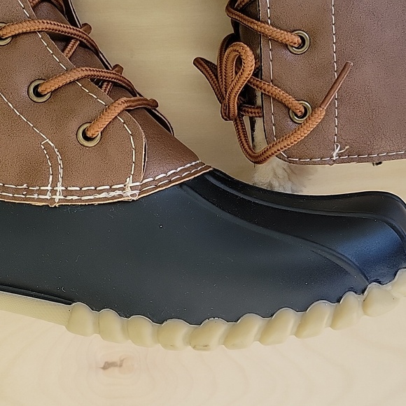 Women's Winter Rain Boots Waterproof Zipper Boots - Picture 6 of 8